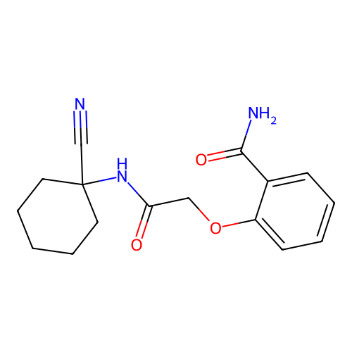 2-[2-[(1-Cyanocyclohexyl)amino]-2-oxoethoxy]benzamide structure