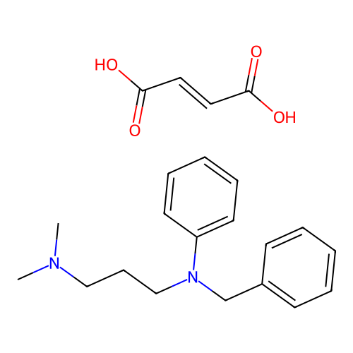1,3-Propanediamine, N-benzyl-N',N'-dimethyl-N-phenyl-, fumarate structure