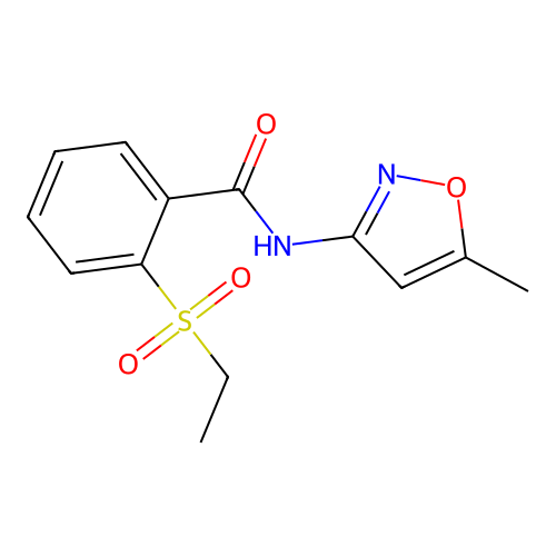 2-(ethylsulfonyl)-N-(5-methyl-1,2-oxazol-3-yl)benzamide structure