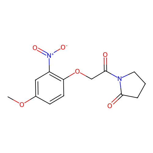 1-[2-(4-Methoxy-2-nitrophenoxy)acetyl]pyrrolidin-2-one structure