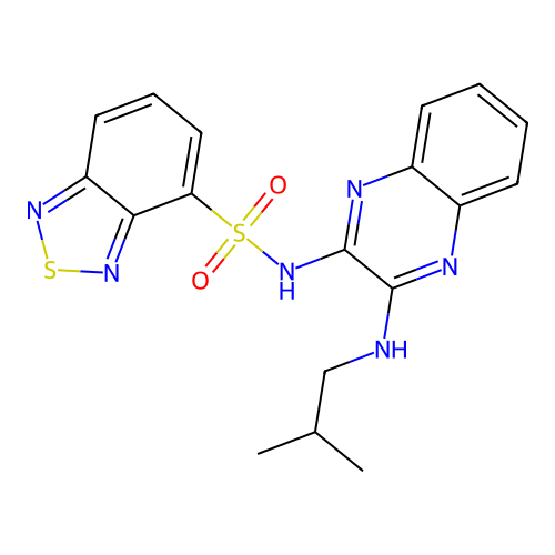 N-(3-(isobutylamino)quinoxalin-2-yl)benzo[c][1,2,5]thiadiazole-4-sulfonamide structure