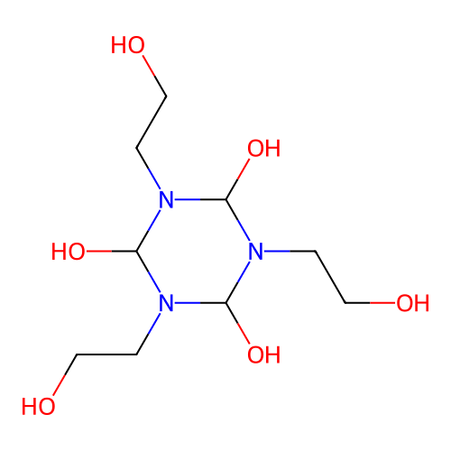 1,3,5-Tris(2-hydroxyethyl)-1,3,5-triazinane-2,4,6-triol structure