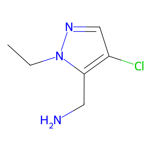 (4-Chloro-1-ethyl-1H-pyrazol-5-yl)methanamine structure