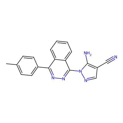 5-Amino-1-[4-(4-methylphenyl)phthalazinyl]pyrazole-4-carbonitrile structure