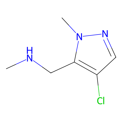 1-(4-chloro-1-methyl-1H-pyrazol-5-yl)-N-methylmethanamine structure