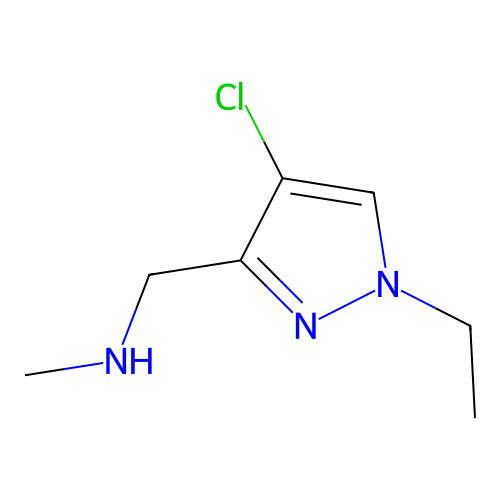 (4-Chloro-1-ethyl-1H-pyrazol-3-ylmethyl)-methyl-amine structure