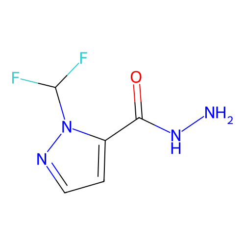 1-(difluoromethyl)-1H-pyrazole-5-carbohydrazide structure