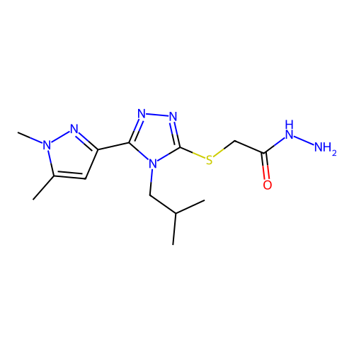 C13H21N7OS structure