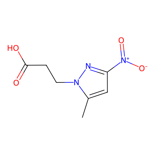 3-(5-methyl-3-nitro-1H-pyrazol-1-yl)propanoic acid structure