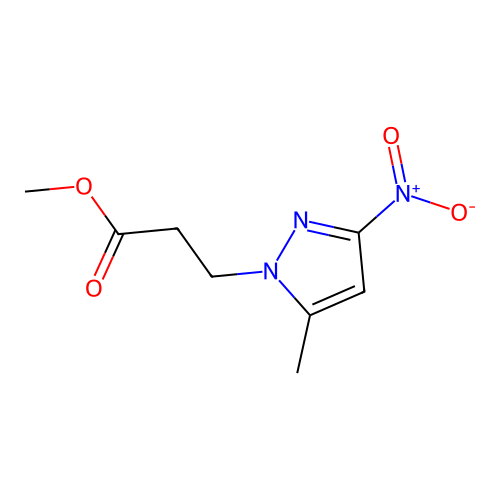 methyl 3-(5-methyl-3-nitro-1H-pyrazol-1-yl)propanoate structure