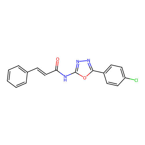 (2E)-N-[5-(4-Chlorophenyl)-1,3,4-oxadiazol-2-yl]-3-phenyl-2-propenamide structure