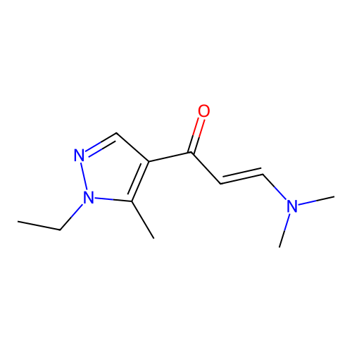 3-(Dimethylamino)-1-(1-ethyl-5-methylpyrazol-4-yl)prop-2-en-1-one structure