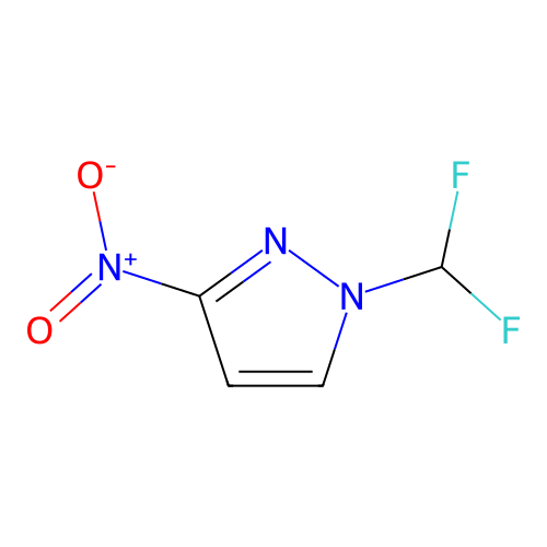 1-(difluoromethyl)-3-nitro-1H-pyrazole structure
