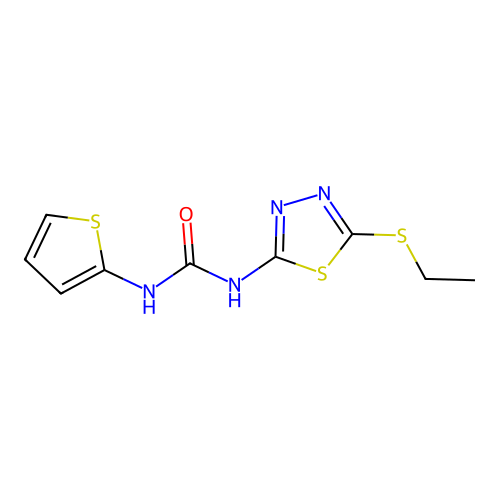 1-(5-(Ethylthio)-1,3,4-thiadiazol-2-yl)-3-(thiophen-2-yl)urea structure