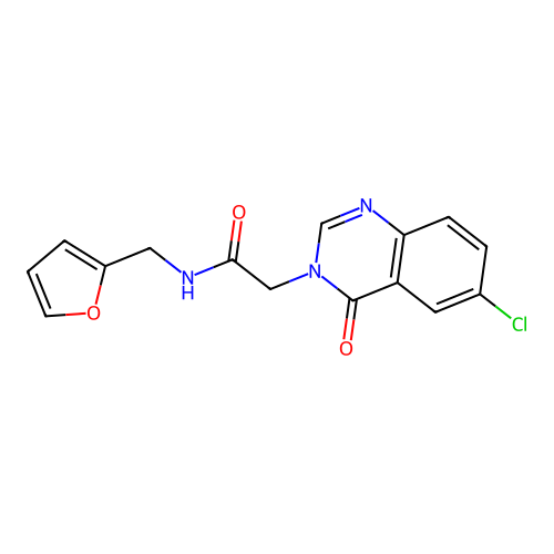 2-(6-chloro-4-oxoquinazolin-3(4H)-yl)-N-(furan-2-ylmethyl)acetamide structure