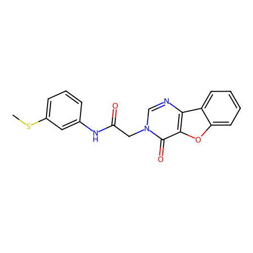 N-(3-(methylthio)phenyl)-2-(4-oxobenzofuro[3,2-d]pyrimidin-3(4H)-yl)acetamide structure