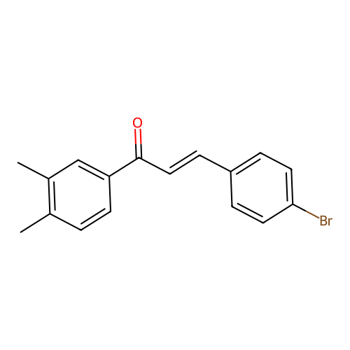 (2E)-3-(4-Bromophenyl)-1-(3,4-dimethylphenyl)prop-2-en-1-one structure