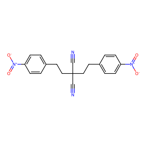 双[2-(4-硝基苯基)乙基]丙二腈 structure