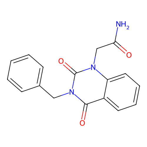 2-(3-benzyl-2,4-dioxo-3,4-dihydroquinazolin-1(2H)-yl)acetamide structure