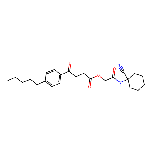[(1-Cyanocyclohexyl)carbamoyl]methyl 4-oxo-4-(4-pentylphenyl)butanoate structure