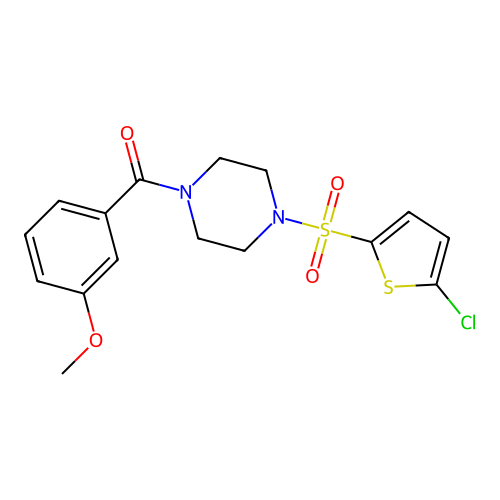 [4-(5-Chlorothiophene-2-sulfonyl)piperazin-1-yl](3-methoxyphenyl)methanone structure