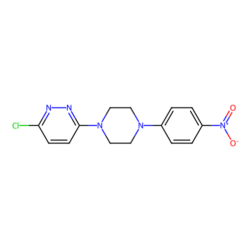 3-Chloro-6-[4-(4-nitrophenyl)piperazin-1-yl]pyridazine structure