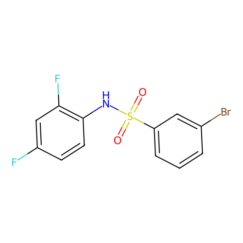 3-bromo-N-(2,4-difluorophenyl)benzenesulfonamide structure