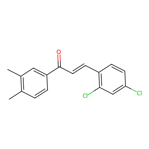 (2E)-3-(2,4-Dichlorophenyl)-1-(3,4-dimethylphenyl)prop-2-en-1-one structure