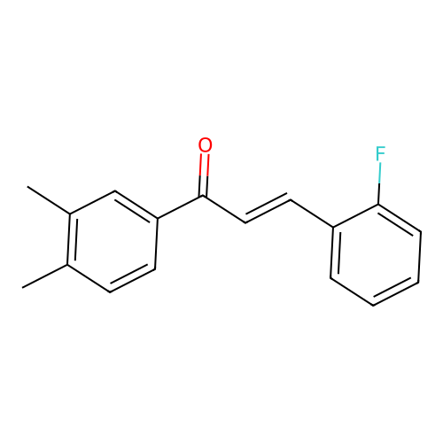 (2E)-1-(3,4-Dimethylphenyl)-3-(2-fluorophenyl)prop-2-en-1-one structure
