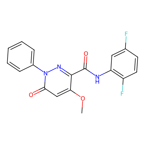 N-(2,5-difluorophenyl)-4-methoxy-6-oxo-1-phenyl-1,6-dihydropyridazine-3-carboxamide structure