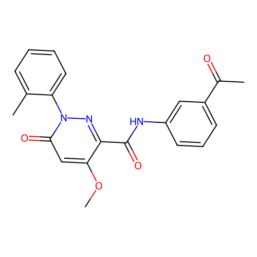N-(3-acetylphenyl)-4-methoxy-1-(2-methylphenyl)-6-oxo-1,6-dihydropyridazine-3-carboxamide structure