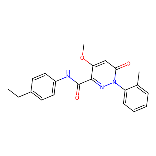 N-(4-ethylphenyl)-4-methoxy-1-(2-methylphenyl)-6-oxopyridazine-3-carboxamide structure