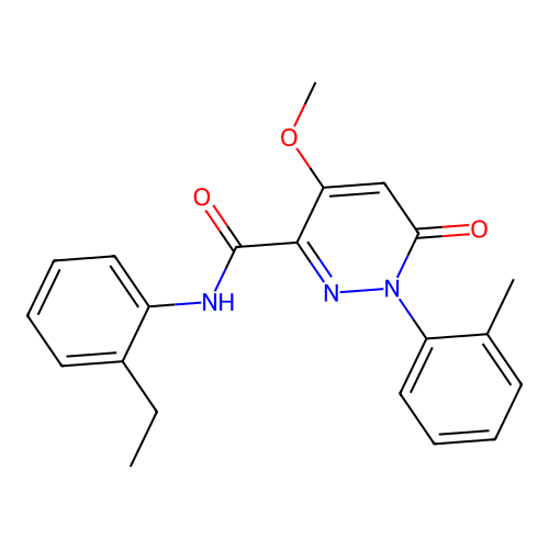 N-(2-ethylphenyl)-4-methoxy-1-(2-methylphenyl)-6-oxopyridazine-3-carboxamide structure