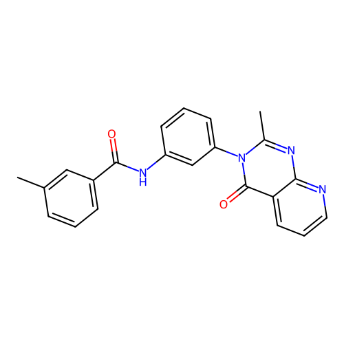 3-methyl-N-[3-(2-methyl-4-oxopyrido[2,3-d]pyrimidin-3-yl)phenyl]benzamide structure