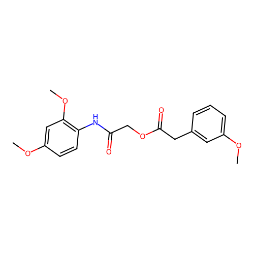 2-[(2,4-Dimethoxyphenyl)amino]-2-oxoethyl (3-methoxyphenyl)acetate structure