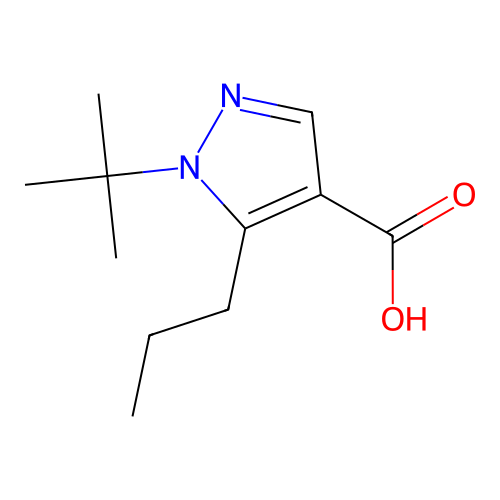1-(1,1-Dimethylethyl)-5-propyl-1H-pyrazole-4-carboxylic acid structure