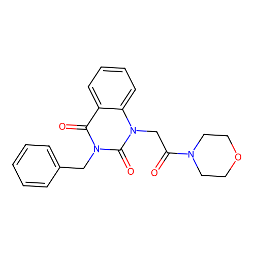 3-benzyl-1-(2-morpholino-2-oxoethyl)quinazoline-2,4(1H,3H)-dione structure