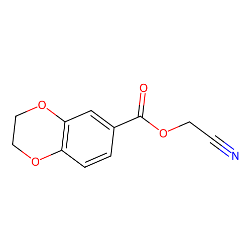 Cyanomethyl 2,3-dihydro-1,4-benzodioxine-6-carboxylate structure