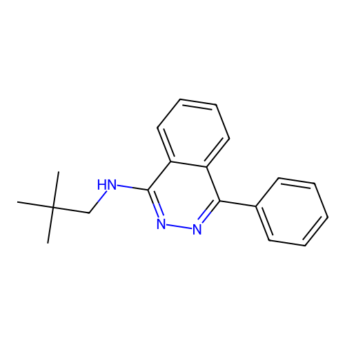1-Phthalazinamine, N-(2,2-dimethylpropyl)-4-phenyl- structure