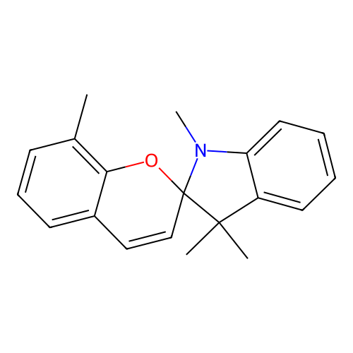 1',3',3',8-Tetramethylspiro[chromene-2,2'-indoline] structure