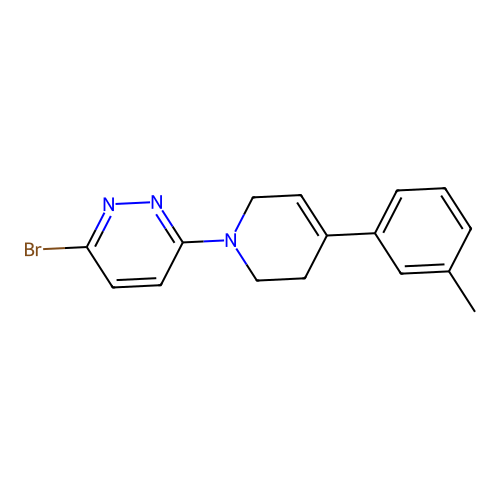 3-bromo-6-[4-(m-tolyl)-3,6-dihydro-2H-pyridin-1-yl]pyridazine structure