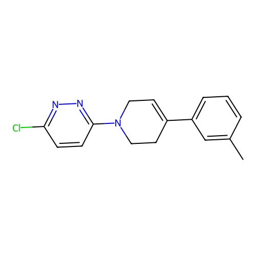 3-chloro-6-[3,6-dihydro-4-(3-methylphenyl)-1(2H)-pyridinyl]pyridazine structure