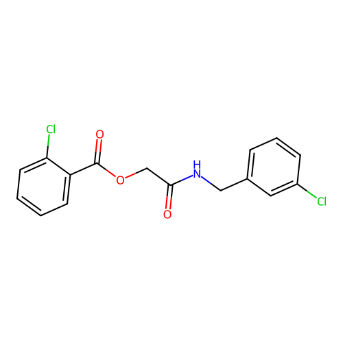 2-((3-Chlorobenzyl)amino)-2-oxoethyl 2-chlorobenzoate structure