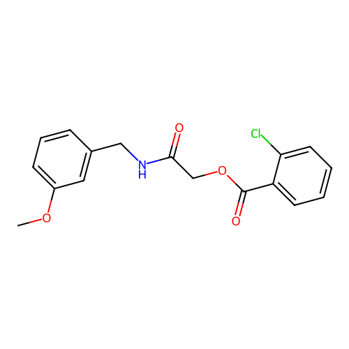2-((3-Methoxybenzyl)amino)-2-oxoethyl 2-chlorobenzoate structure