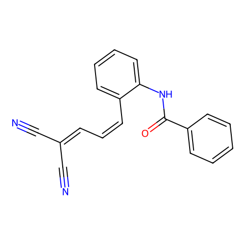 Benzamide, N-(2-(4,4-dicyano-1,3-butadienyl)phenyl)-, (impure product) structure