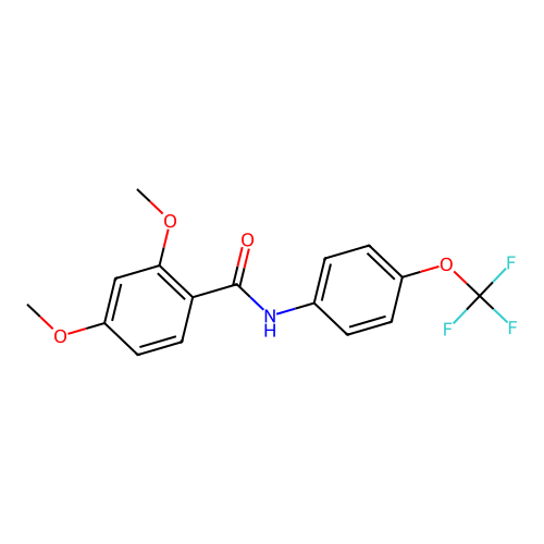 2,4-dimethoxy-N-[4-(trifluoromethoxy)phenyl]benzamide structure