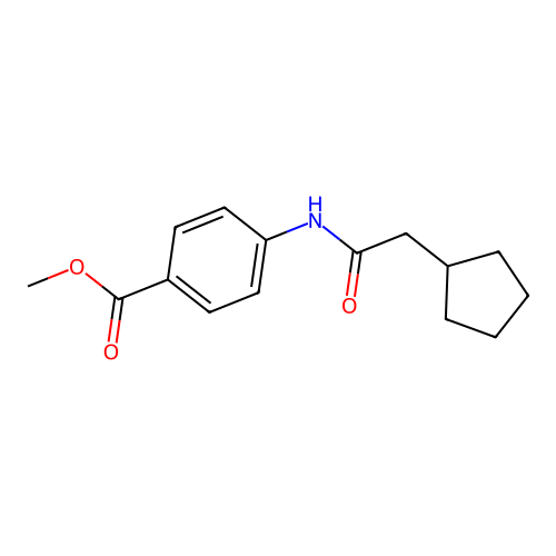 Methyl 4-(2-cyclopentylacetamido)benzoate structure