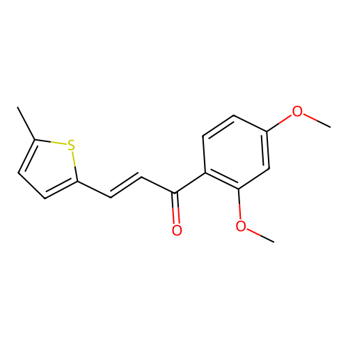 (2E)-1-(2,4-Dimethoxyphenyl)-3-(5-methylthiophen-2-yl)prop-2-en-1-one structure