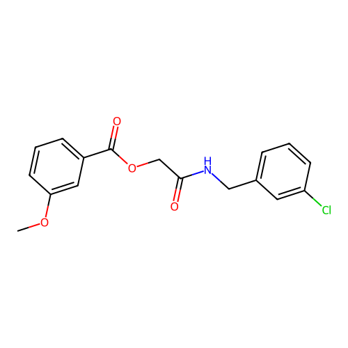 2-((3-Chlorobenzyl)amino)-2-oxoethyl 3-methoxybenzoate structure
