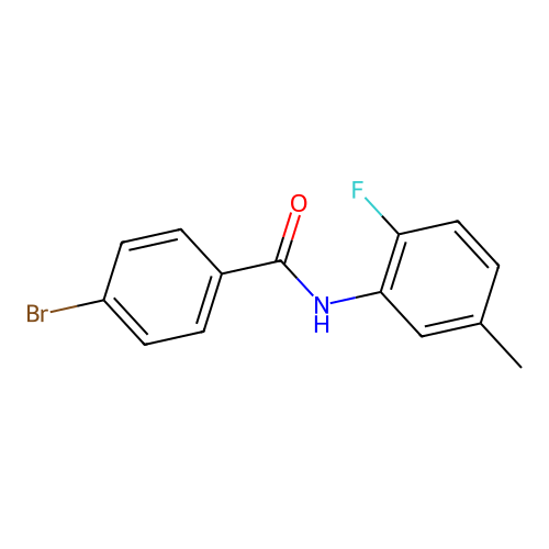 4-bromo-N-(2-fluoro-5-methylphenyl)benzamide structure